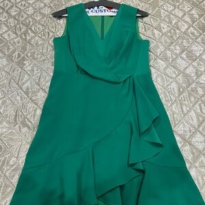 BCBG MaxAzria Green V-neck Dress